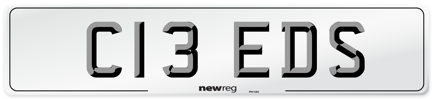 C13 EDS Number Plate from New Reg